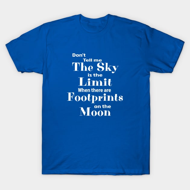 Footprints on The Moon T-Shirt by Bunnuku